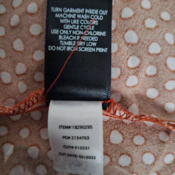 Torrid Brown Dot Silky Smooth Stretch-Satin Slip Midi Skirt Women's Plus Size 0 - Picture 10 of 12